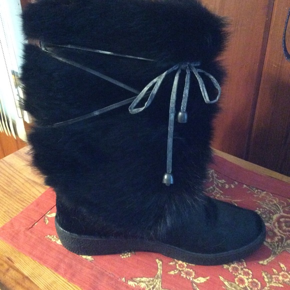 designer fur boots